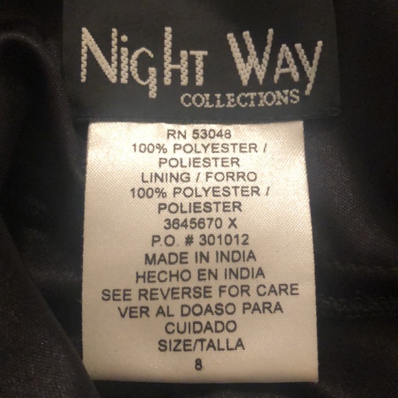 Night Way Black Beaded V Neck w Medallion Accents - Picture 13 of 15